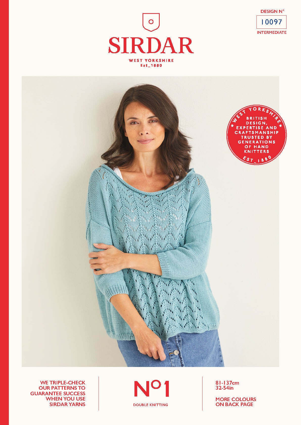 Ladies Sweater in Sirdar No.1 DK - 10097 - Leaflet
