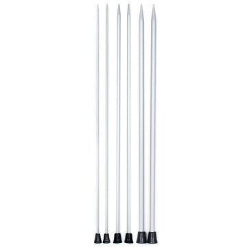 KnitPro Basix Aluminum Single Point Needles 25cm