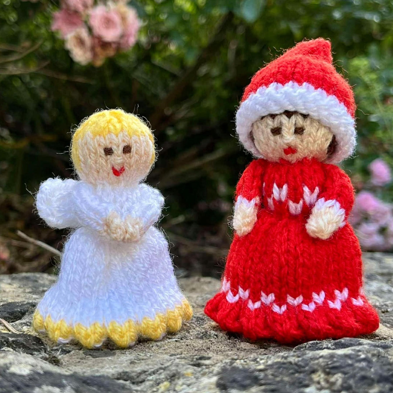 Miniature Christmas Elf and Angel Dolls Knitting Pattern - Toy Knitting Pattern