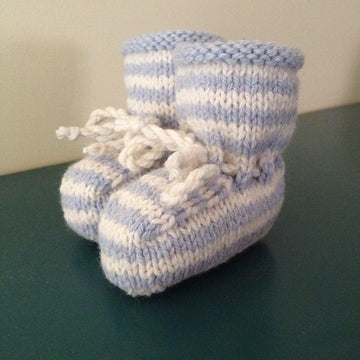 Striped Baby Bootees