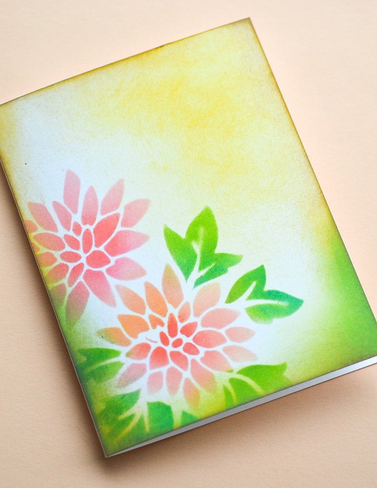 Memory Box Poppystamps Stencil 6"X6" - Chrysanthemum