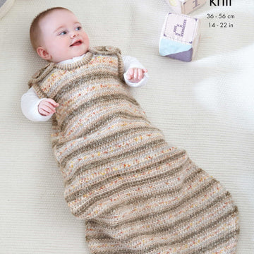 Onesie, Sleeping Bag and Hat Knitted in King Cole Baby Splash DK - 5762 - Downloadable PDF
