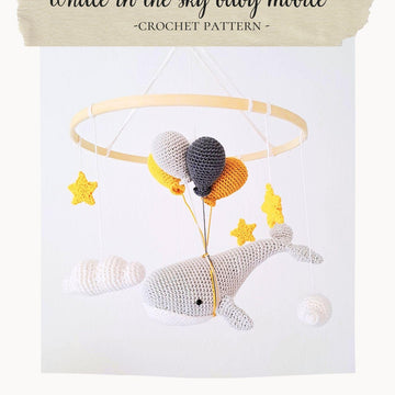 Whale in the sky baby mobile