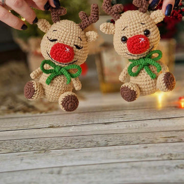 Red nosed reindeer amigurumi