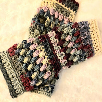 Puff Stitch Fingerless Gloves