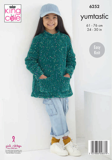 Sweaters and Bag Knitted in King Cole Yumtastic - P6252 - Leaflet