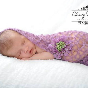 Mohair Bonnet & Wrap for Newborn