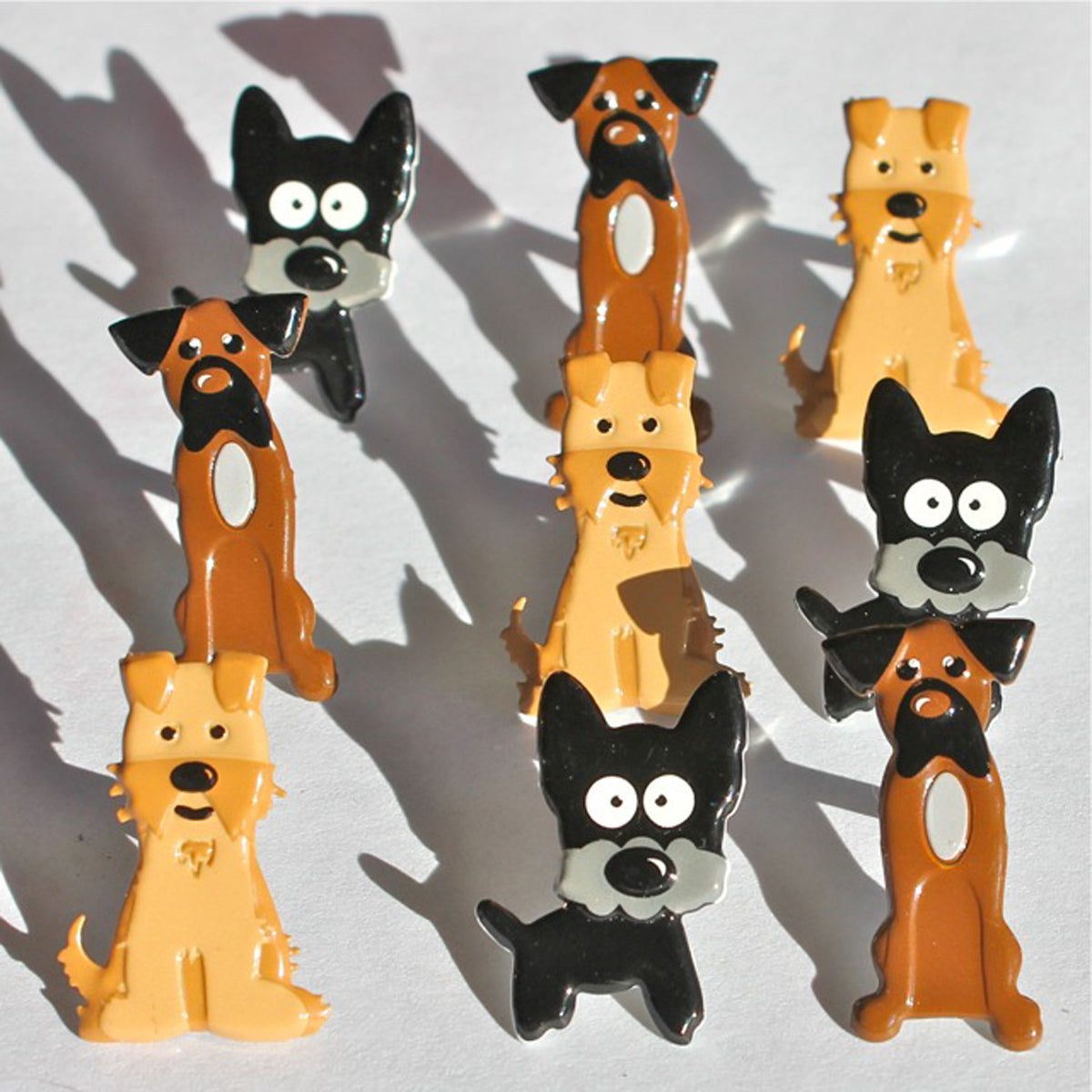 Eyelet Outlet Shape Brads 12/Pkg - Puppies