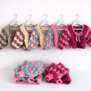 Two Colour Baby Cardigan Knitting Pattern