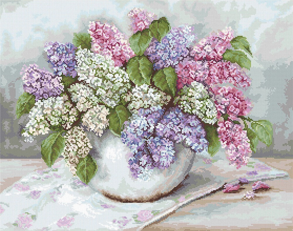 Luca-S Lilacs Cross Stitch Kit - 44cm x 35cm