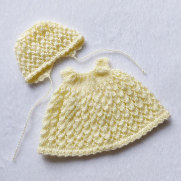 Lace Dress and Bonnet Set for 9 Inch Dolls