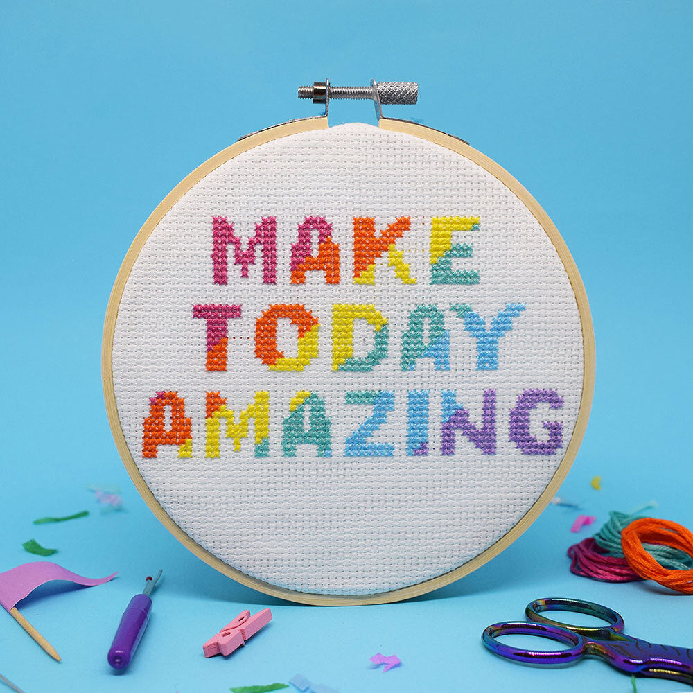 The Make Arcade Make Today Amazing Midi Cross Stitch Kit - 5in