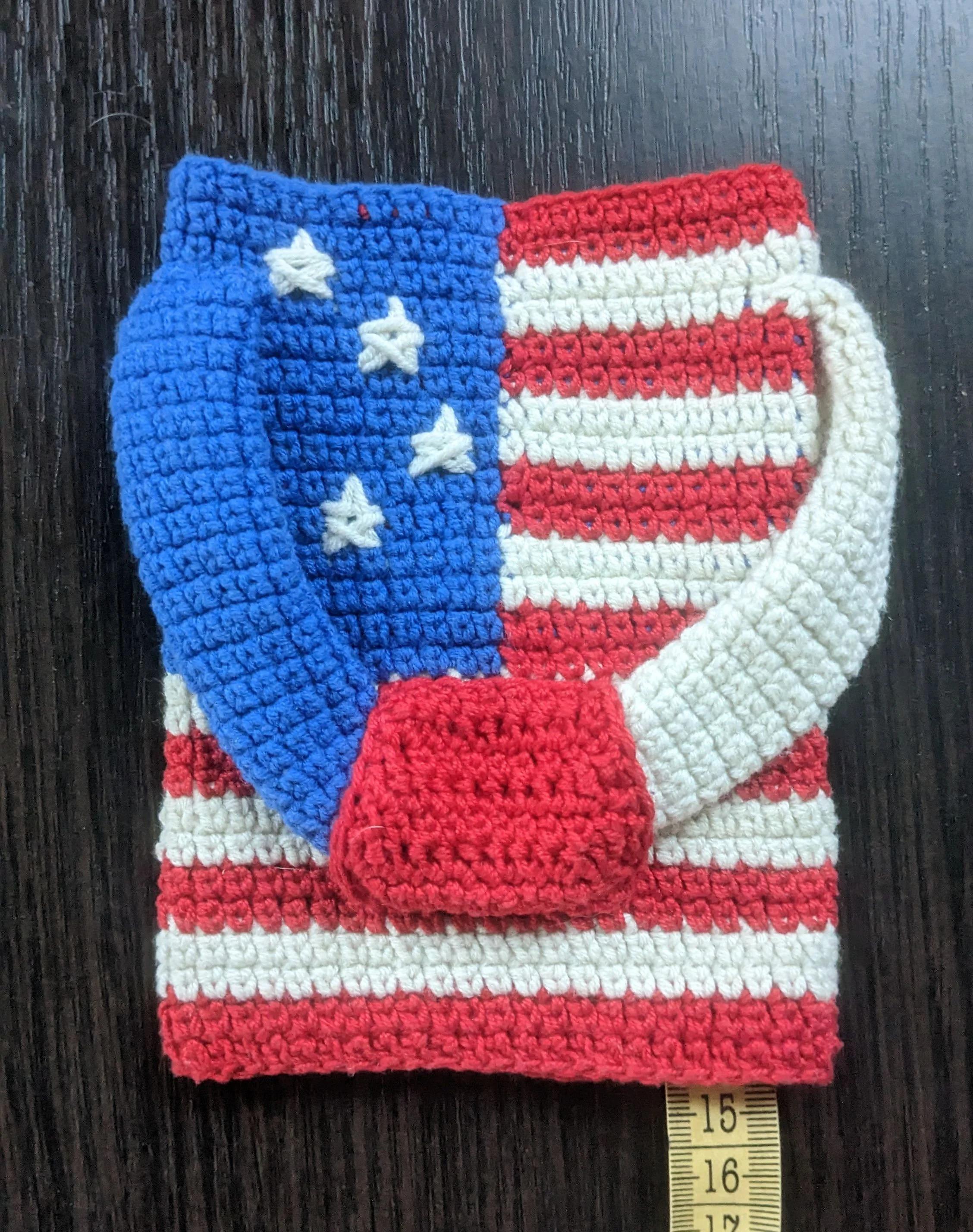 American Flag Beer Bottle Cozy English-US