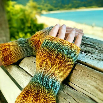 Autumn Leaf Half Gloves