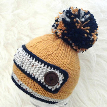 Knitting PATTERN Newborn Girl Winter Hat with Belt