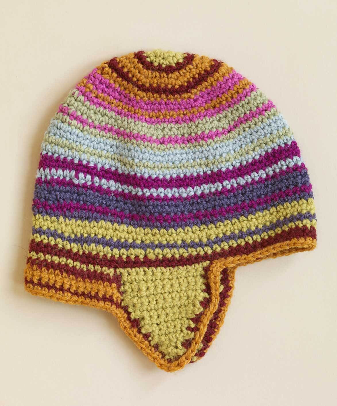 Earflap Hat  in Lion Brand Wool-Ease - 70318AD