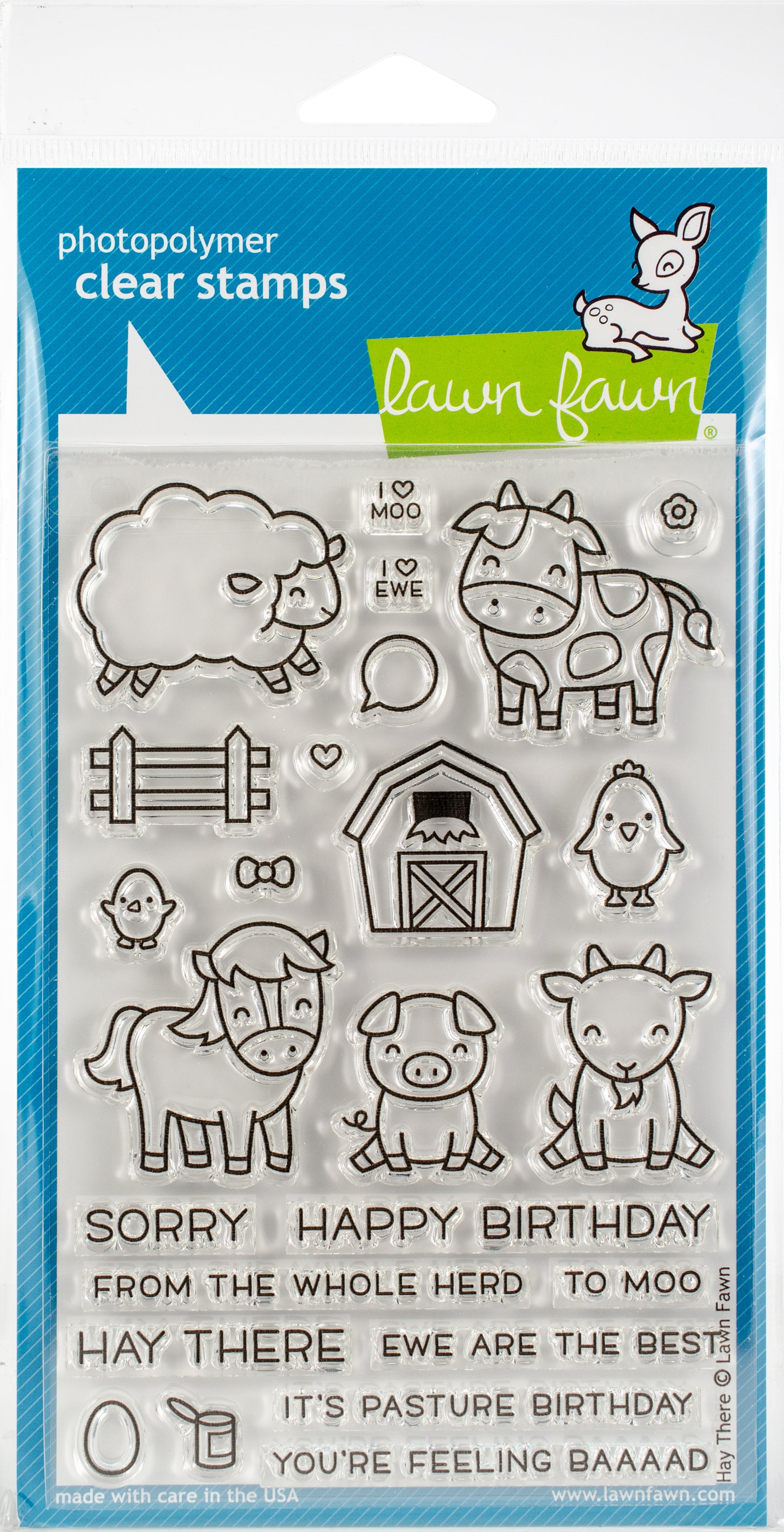 Lawn Fawn Clear Stamps 4"X6" - Hay There