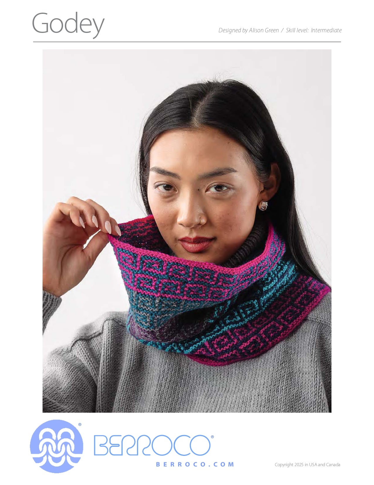 Godey Scarf in Berroco Lanas Light Mini Color Pack - Downloadable PDF