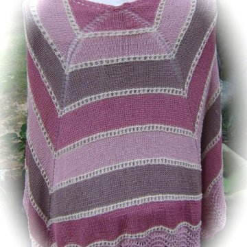 Raspberry Parfait Shawl