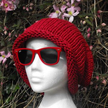 SUPERFAST ROLL BRIM SLOUCH HAT KNITTING PATTERN - MADMONKEYKNITS