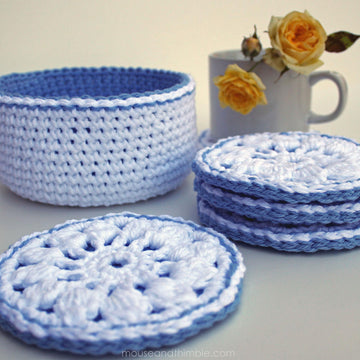 Cornflower Coaster Basket US TERMS 3506