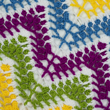 Spring Mardi Gras Chevron Afghan