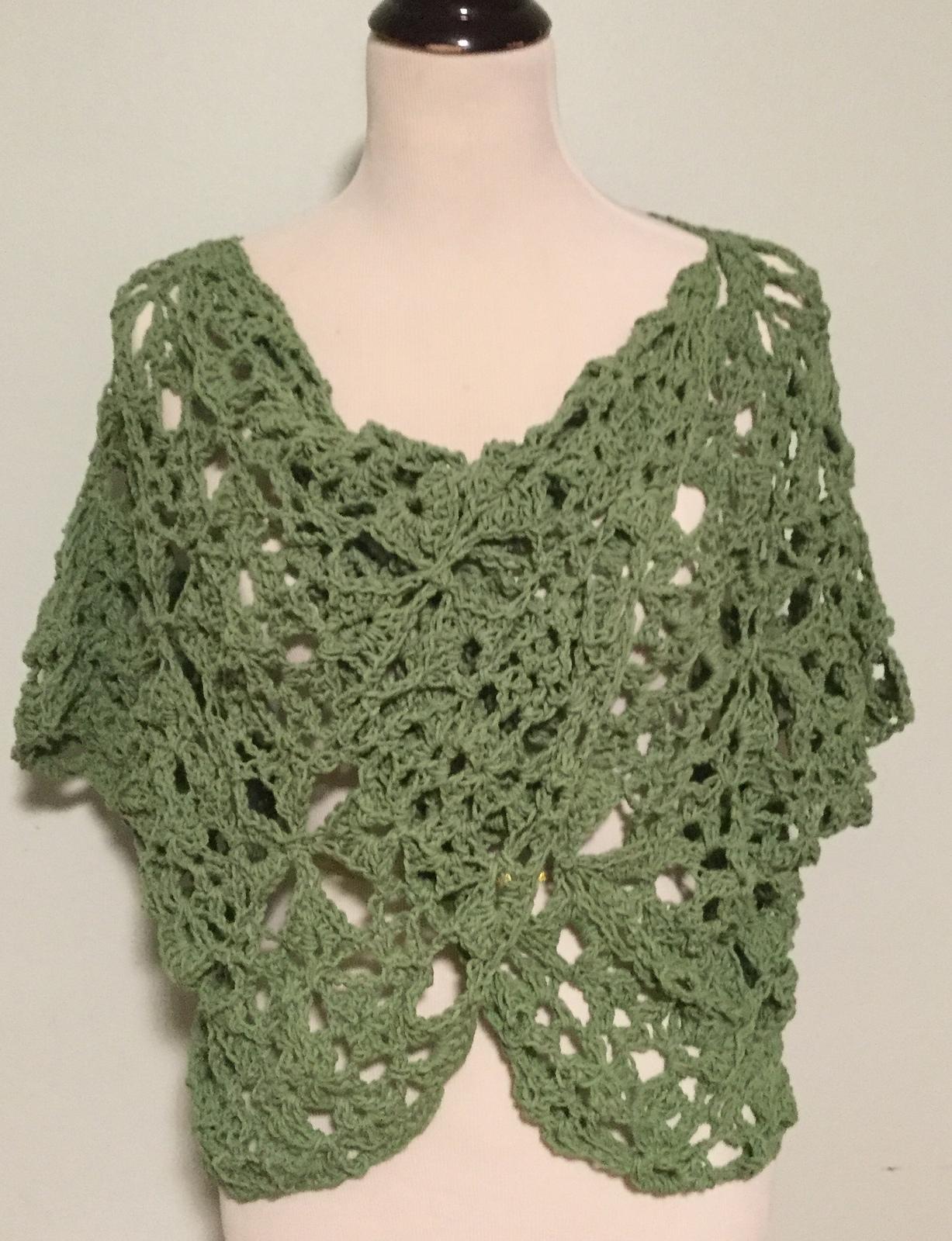 Twist-Front Lace Motif Sweater Top
