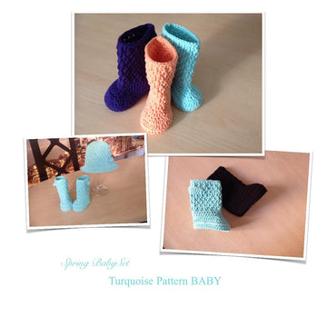 Baby Boot & Hat Set N 280