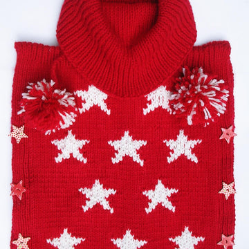 Star Chunky Cape with Snood for kids 1-10 years