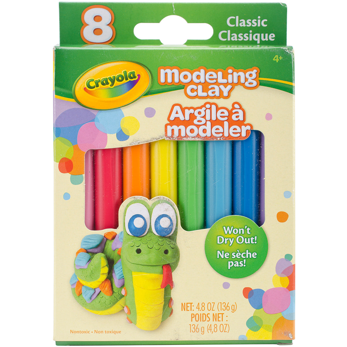 Crayola Modeling Clay .6oz 8/Pkg - Basic
