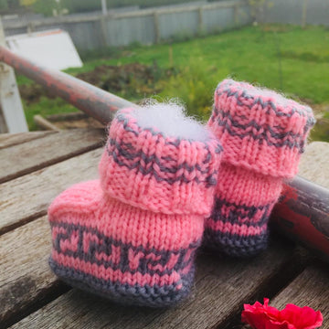 Posh Pink Baby Booties