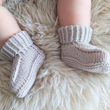 Ivory Baby Bonnet and Booties | 0-24 months