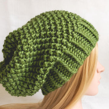 Moss Stitch Slouch Hat made with King Cole Big Value Super Chunky Yarn