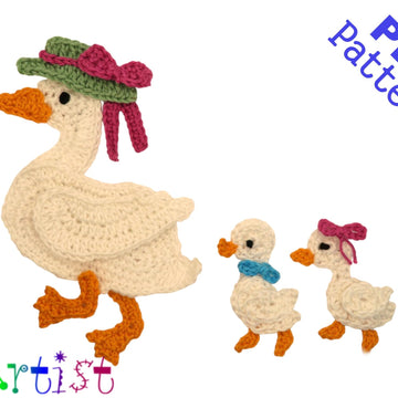 Duck crochet applique pattern