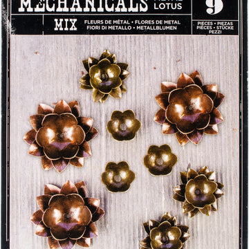 Prima Marketing Finnabair Mechanicals Metal Embellishments - Lotus