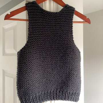 Simple Knitted Crop Vest Pattern