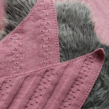 Striped Eyelet Shawl