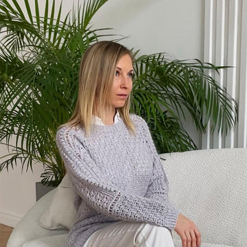 The turtleneck crochet sweater/ Suéter Brillo