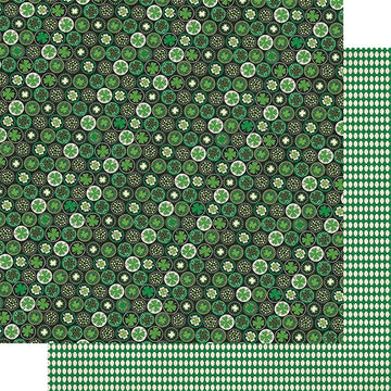 Authentique Paper Dublin Double-Sided Cardstock 12"X12" 18/Pkg - #1 Circles W/Clovers