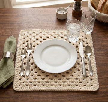Halloween Granny Square Placemat Crochet