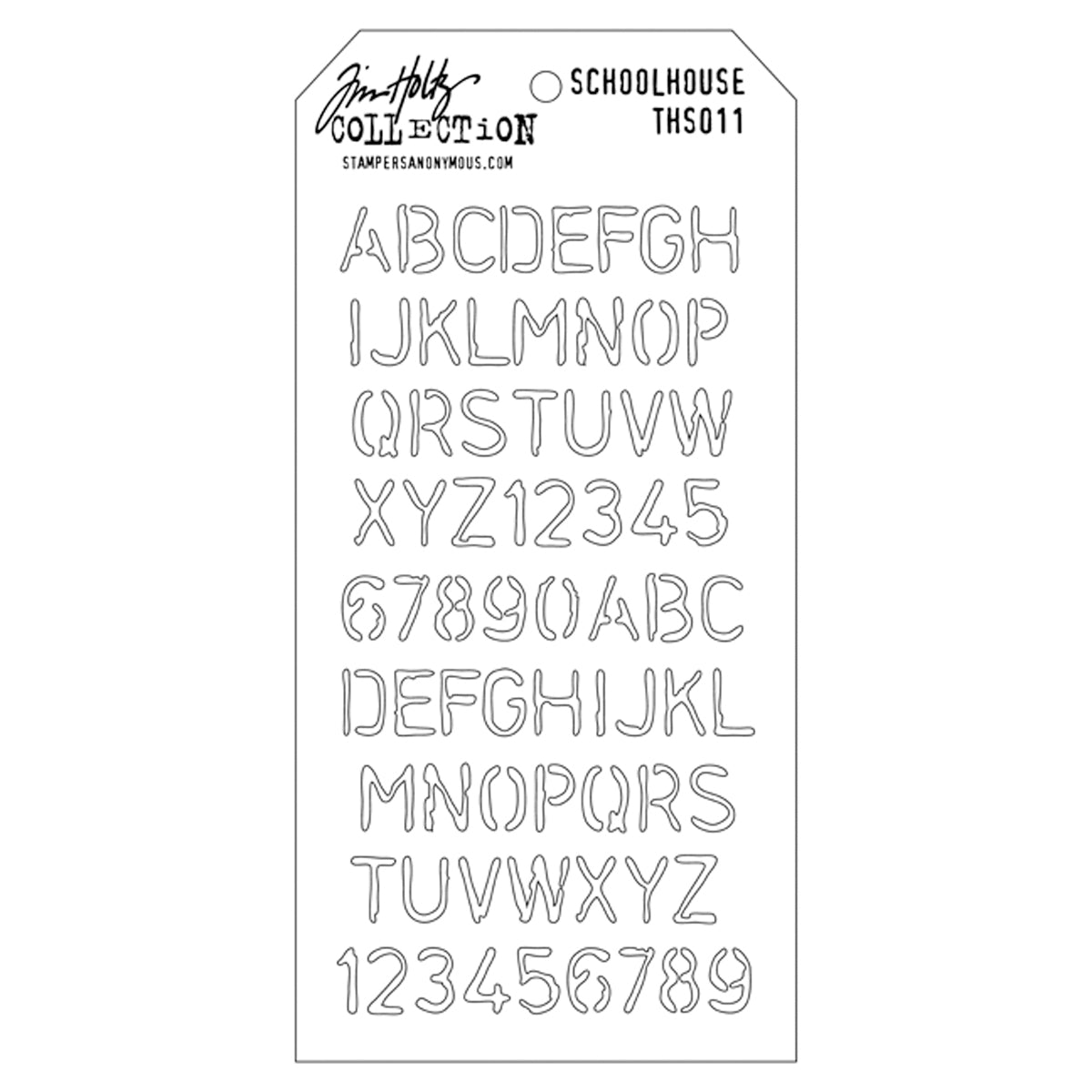 Stampers Anonymous Tim Holtz Layered Stencil 4.125"X8.5" - Schoolhouse