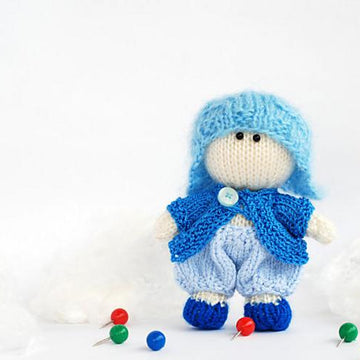 Small Boy Doll in the blue hat