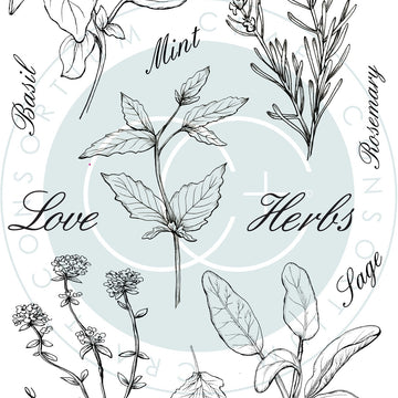 Craft Consortium A5 Clear Stamps - Herbs