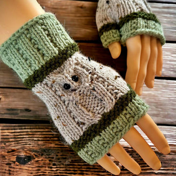 Owl Fingerless Gloves