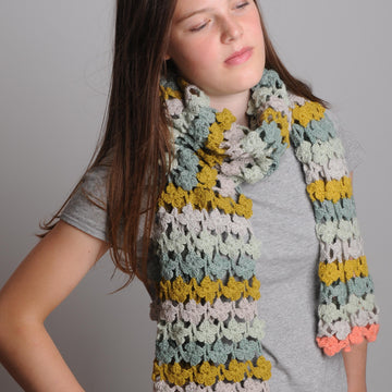 Crochet Flower Trellis Scarf