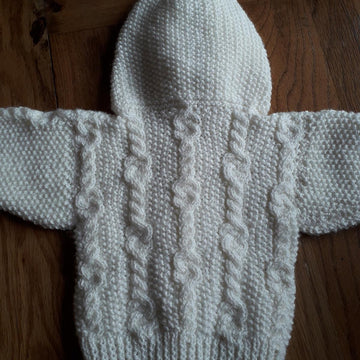 Cable knots baby hoodie
