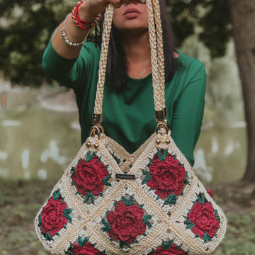 Bag with granny squares