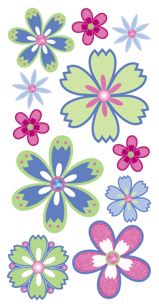 Trends International SandyLion Essentials Dimensional Stickers - Island Oasis Flowers