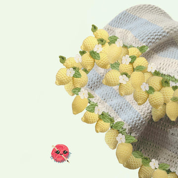 Lemon Flower Crochet Bouquet Blanket
