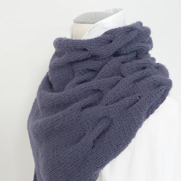 Strickanleitung - Dreiecks-Zopf-Tuch - Schal - No.110